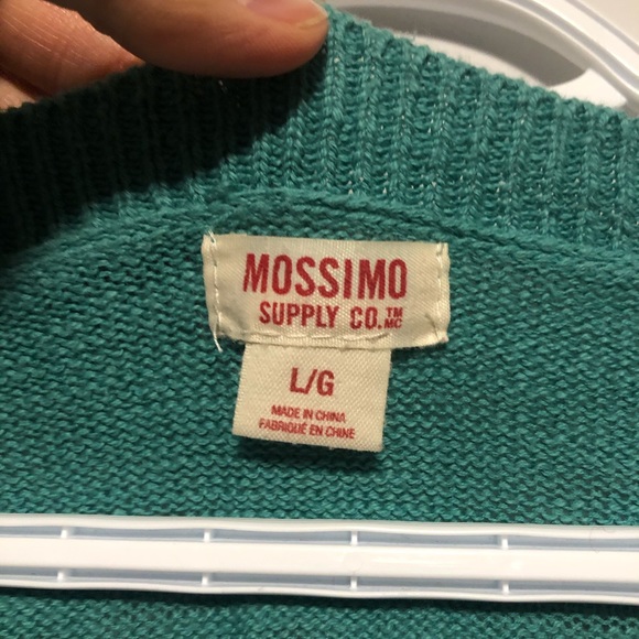 Mossimo Supply Co Knit Mesh Sweater Top Cotton Long Sleeve Scoop Neck Large C - Picture 4 of 7